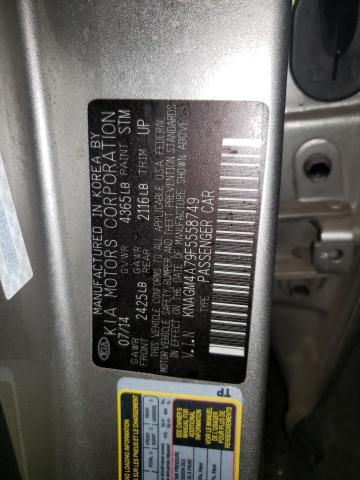 Photo 10 from auction – 2015 KIA OPTIMA LX with VIN KNAGM4A79F5558749