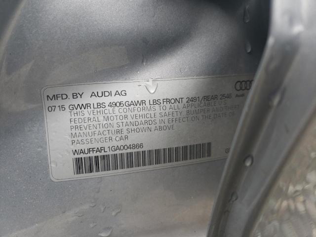 Photo 10 from auction – 2016 AUDI A4 PREMIUM with VIN WAUFFAFL1GA004866