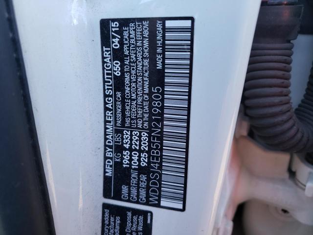 Photo 10 from auction – 2015 MERCEDES-BENZ CLA 250 with VIN WDDSJ4EB5FN219805