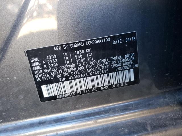 Photo 10 from auction – 2019 SUBARU IMPREZA with VIN 4S3GKAA67K1605616
