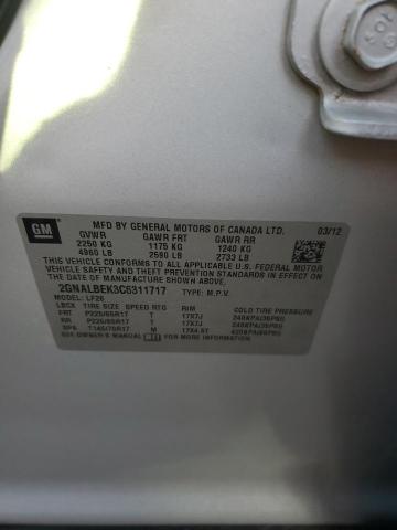 Photo 10 from auction – 2012 CHEVROLET EQUINOX LS with VIN 2GNALBEK3C6311717