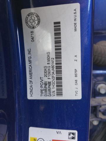 Photo 10 from auction – 2018 HONDA ACCORD SPO with VIN 1HGCV2F34JA801412