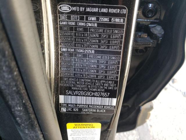 Zdjęcie 10 z aukcji – 2013 LAND ROVER RANGE ROVE z VIN SALVR2BG9DH827657