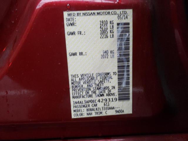 Photo 10 from auction – 2014 NISSAN ALTIMA 2.5 with VIN 1N4AL3AP0EC429319