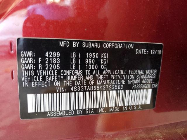 Photo 10 from auction – 2019 SUBARU IMPREZA with VIN 4S3GTAB68K3723562