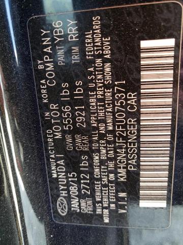 Photo 10 from auction – 2015 HYUNDAI GENESIS 5. with VIN KMHGN4JF2FU075371