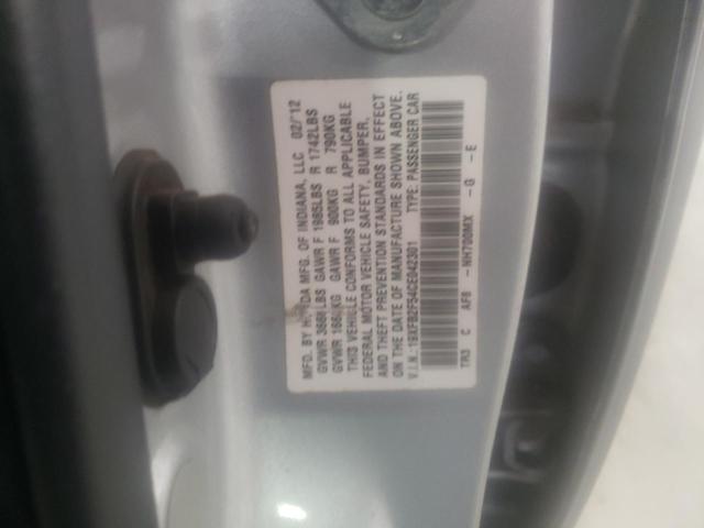 Photo 10 from auction – 2012 HONDA CIVIC LX with VIN 19XFB2F54CE042301