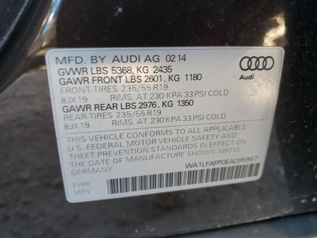 Photo 10 from auction – 2014 AUDI Q5 PREMIUM with VIN WA1LFAFP0EA095967