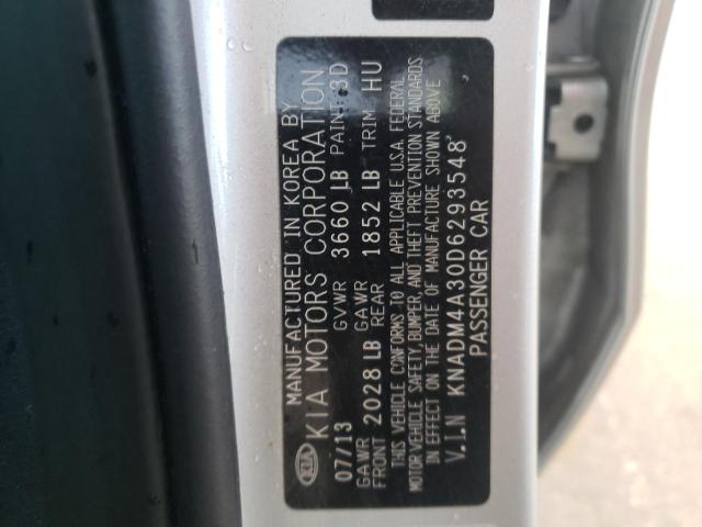 Photo 10 from auction – 2013 KIA RIO LX with VIN KNADM4A30D6293548