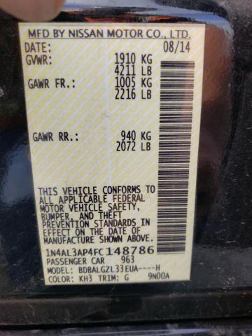 Photo 10 from auction – 2015 NISSAN ALTIMA 2.5 with VIN 1N4AL3AP4FC148786