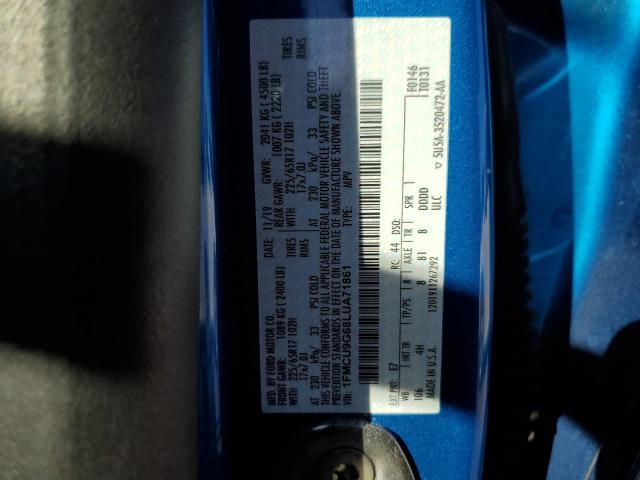 Photo 10 from auction – 2020 FORD ESCAPE SE with VIN 1FMCU9G68LUA71861