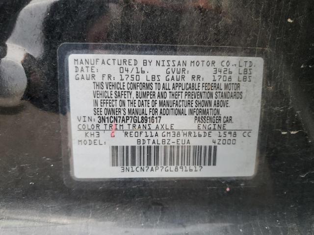 Photo 10 from auction – 2016 NISSAN VERSA S with VIN 3N1CN7AP7GL891617