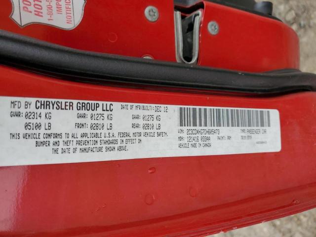 Photo 10 from auction – 2013 DODGE CHARGER SX with VIN 2C3CDXHG7DH605473
