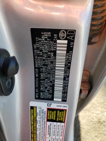 Photo 10 from auction – 2012 TOYOTA COROLLA BA with VIN 2T1BU4EE8CC892677