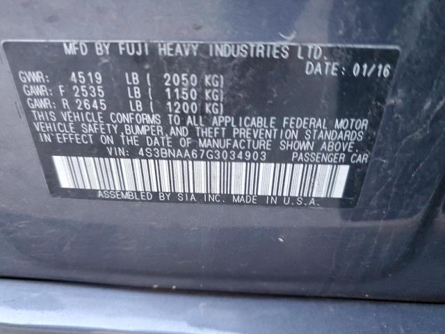 Photo 10 from auction – 2016 SUBARU LEGACY 2.5 with VIN 4S3BNAA67G3034903