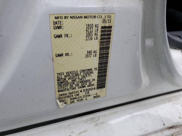 Photo 10 from auction – 2015 NISSAN ALTIMA 2.5 with VIN 1N4AL3AP1FC439004