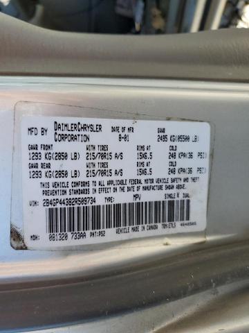 Photo 10 from auction – 2002 DODGE GRAND CARA with VIN 2B4GP44382R509734
