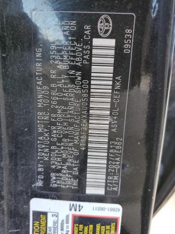 Photo 10 from auction – 2010 TOYOTA CAMRY BASE with VIN 4T1BF3EKXAU058500