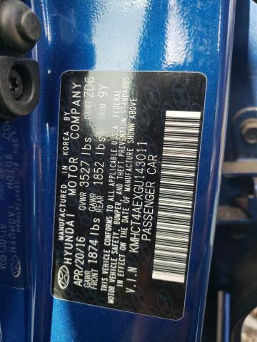 Photo 10 from auction – 2016 HYUNDAI ACCENT SE with VIN KMHCT4AEXGU143011