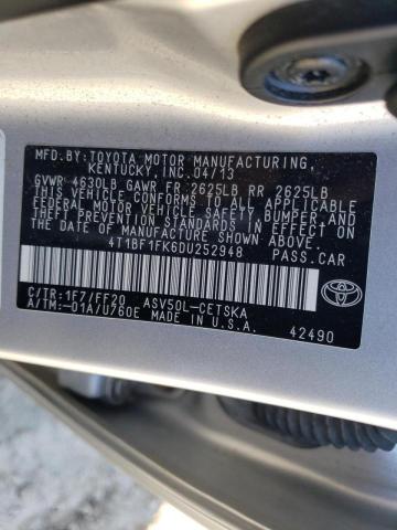 Photo 10 from auction – 2013 TOYOTA CAMRY L with VIN 4T1BF1FK6DU252948