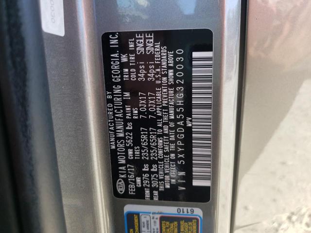 Photo 10 from auction – 2017 KIA SORENTO LX with VIN 5XYPGDA55HG320030