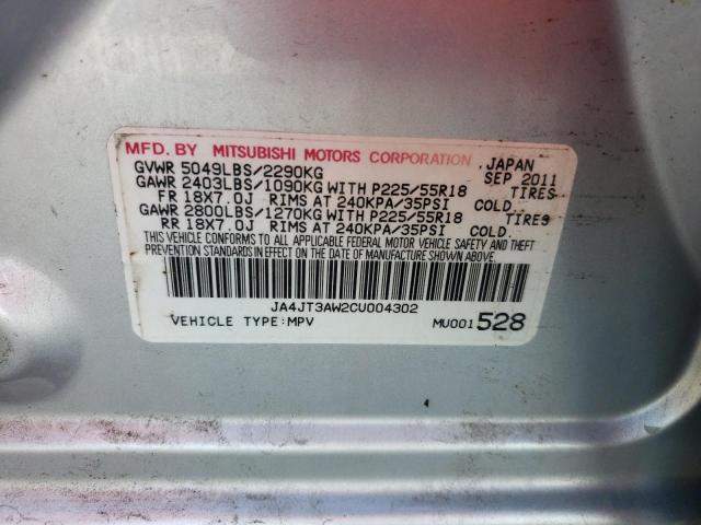 Photo 10 from auction – 2012 MITSUBISHI OUTLANDER with VIN JA4JT3AW2CU004302
