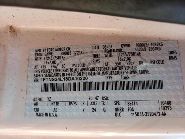 Photo 10 from auction – 2008 FORD ECONOLINE with VIN 1FTNS24L18DA10220