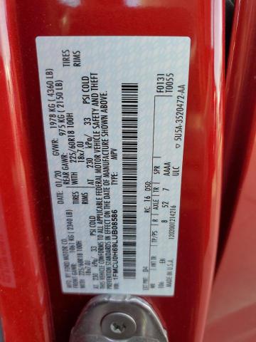Photo 10 from auction – 2020 FORD ESCAPE SEL with VIN 1FMCU0H69LUB08586