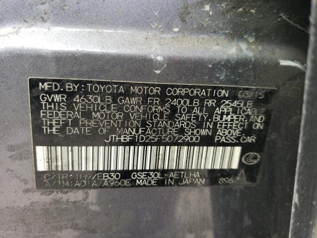 Photo 10 from auction – 2015 LEXUS IS 250 with VIN JTHBF1D25F5072900