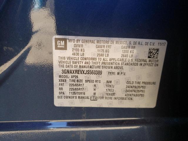 Photo 10 from auction – 2018 CHEVROLET EQUINOX LS with VIN 3GNAXREVXJS560389