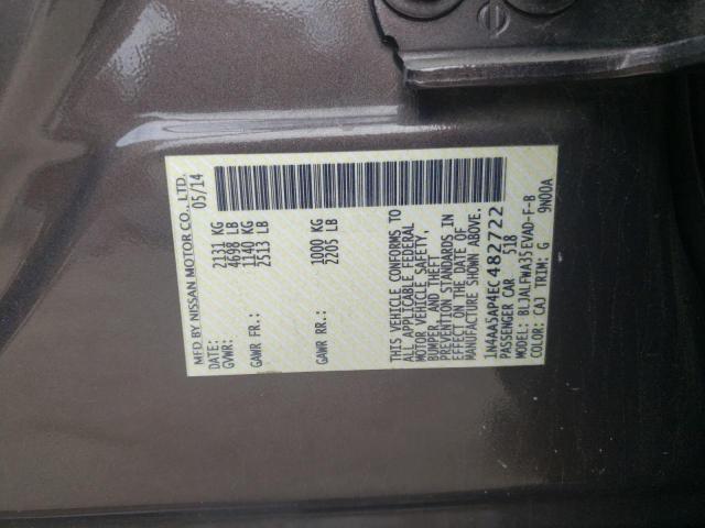 صورة رقم 10 من المزاد - 2014 NISSAN MAXIMA S مع VIN 1N4AA5AP4EC482722