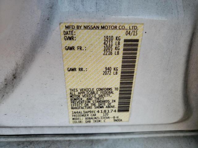 Photo 10 from auction – 2015 NISSAN ALTIMA 2.5 with VIN 1N4AL3AP9FC418174