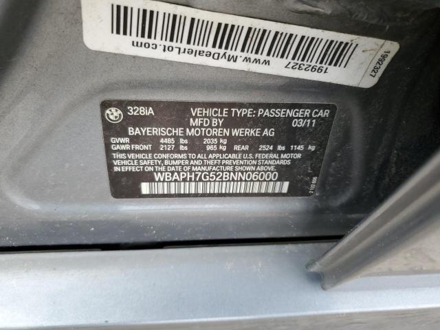 Photo 10 from auction – 2011 BMW 328 I with VIN WBAPH7G52BNN06000
