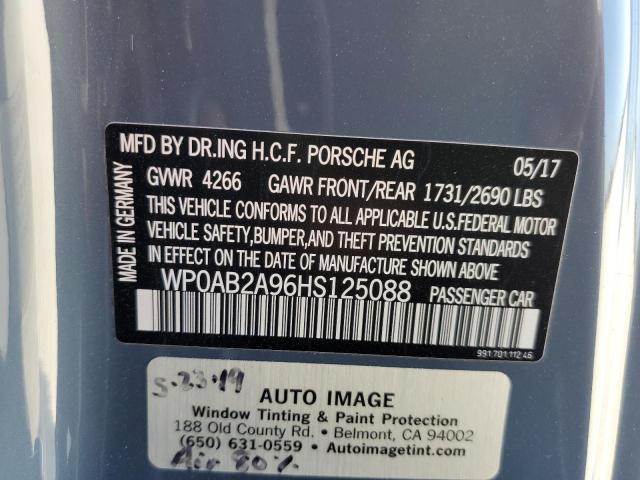Photo 10 from auction – 2017 PORSCHE 911 CARRER with VIN WP0AB2A96HS125088