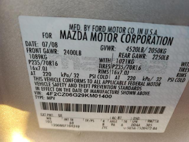 Photo 10 from auction – 2009 MAZDA TRIBUTE S with VIN 4F2CZ06G29KM01400