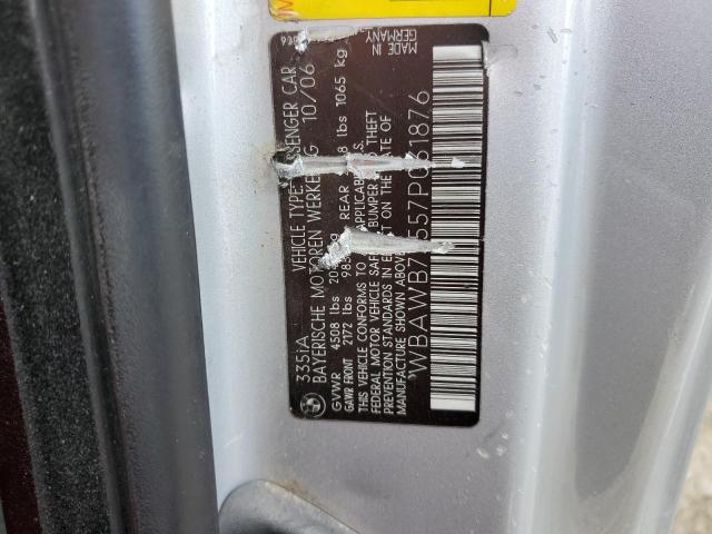 Photo 10 from auction – 2007 BMW 335 I with VIN WBAWB73557P031876