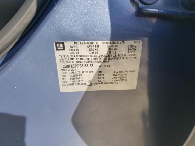 Photo 10 from auction – 2012 CHEVROLET EQUINOX LT with VIN 2GNFLGE57C6182152