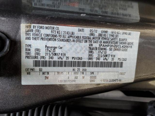 Photo 10 from auction – 2012 FORD FOCUS TITA with VIN 1FAHP3N22CL426615