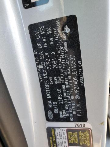 Photo 10 from auction – 2020 KIA FORTE FE with VIN 3KPF24AD9LE143537