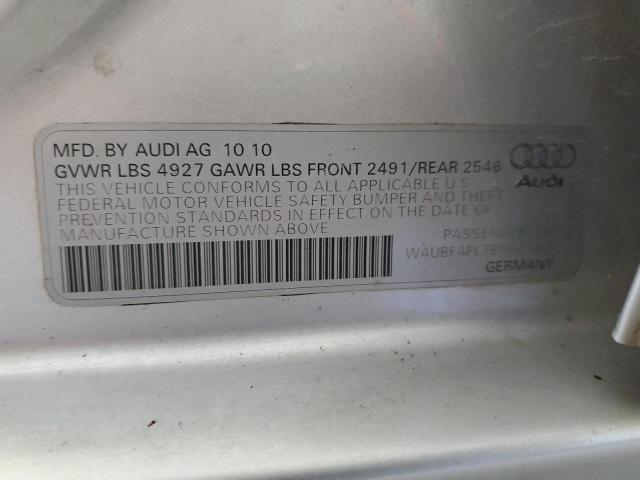 Photo 10 from auction – 2011 AUDI A4 PREMIUM with VIN WAUBFAFL7BN024989