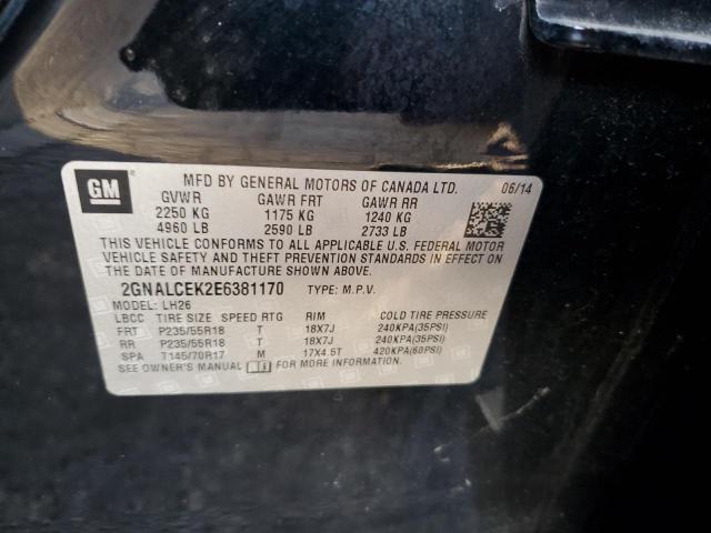 Photo 10 from auction – 2014 CHEVROLET EQUINOX LT with VIN 2GNALCEK2E6381170