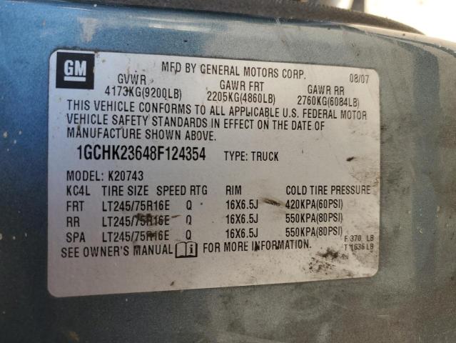 Photo 10 from auction – 2008 CHEVROLET SILVERADO with VIN 1GCHK23648F124354