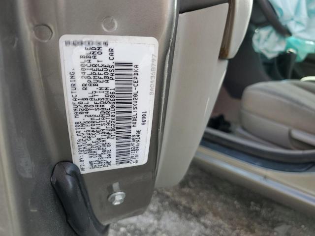 Photo 10 from auction – 2001 TOYOTA CAMRY CE with VIN 4T1BG22K01U066861
