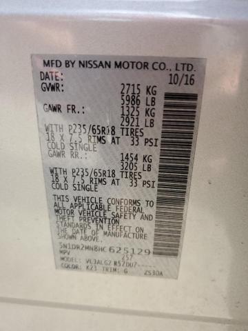 Photo 10 from auction – 2017 NISSAN PATHFINDER with VIN 5N1DR2MN8HC625129