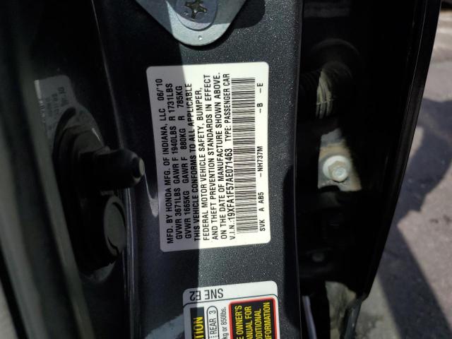 Photo 10 from auction – 2010 HONDA CIVIC LX with VIN 19XFA1F57AE071463
