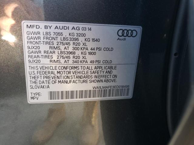 Photo 10 from auction – 2014 AUDI Q7 PREMIUM with VIN WA1LMAFE3ED018495