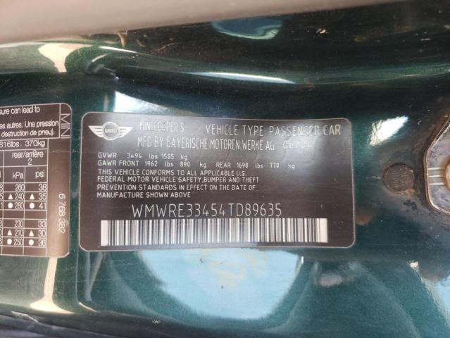 Photo 10 from auction – 2004 MINI COOPER S with VIN WMWRE33454TD89635