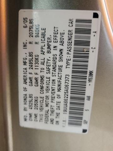 Photo 10 from auction – 2005 ACURA TL with VIN 19UUA66225A067373