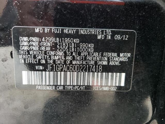 Photo 10 from auction – 2013 SUBARU IMPREZA PR with VIN JF1GPAC60D2217418