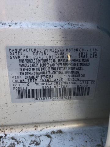 Photo 10 from auction – 2018 NISSAN SENTRA S with VIN 3N1AB7AP1JY307058